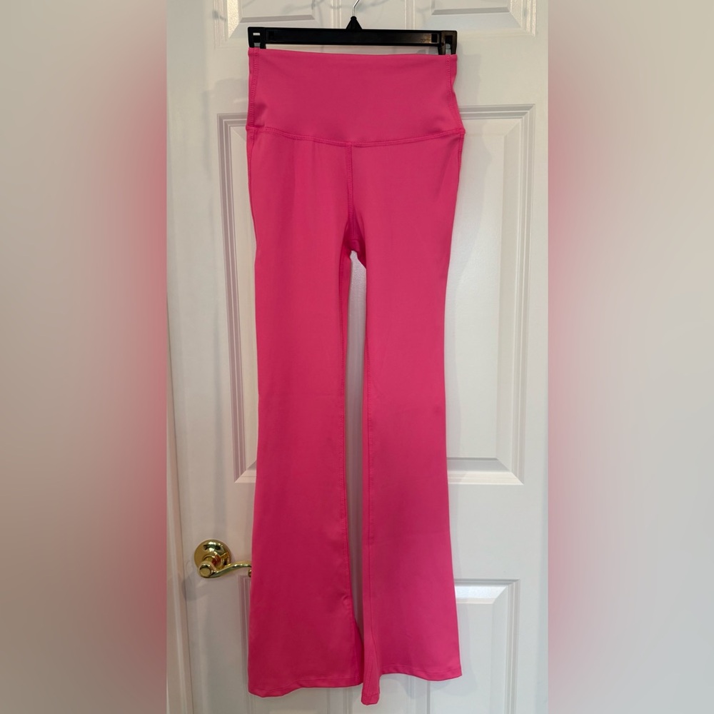 Tiger Friday retro flare leggings in pink - adult M